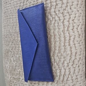 Cobalt Blue Leather Clutch